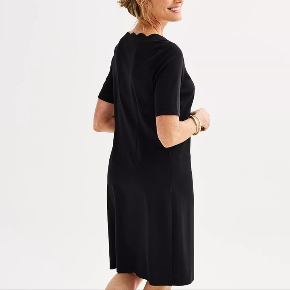 Croft & Barrow Scalloped Neckline Dress - Picture 8 of 9